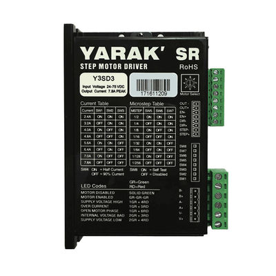 Y3SD3 7.8A 3-фазный шаговый двигатель с сигнализацией 24-75VDC Входное напряжение 1,5 - 7,8A Выходное ток